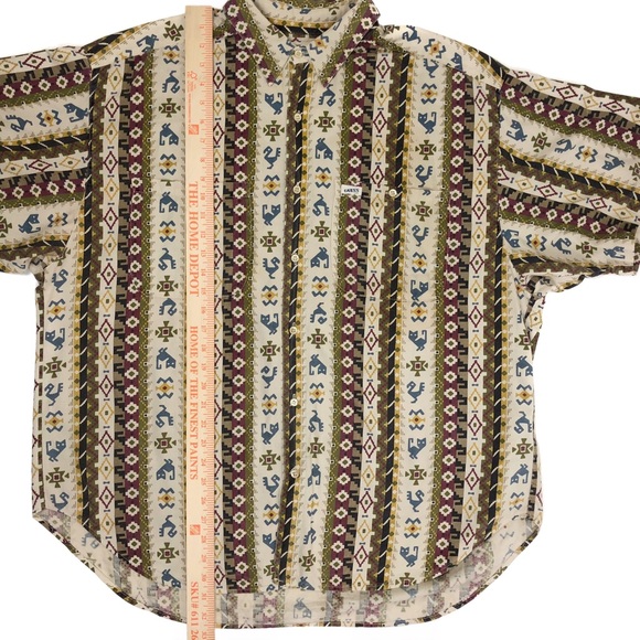 Guess Georges Marciano Button Up Aztec Southwest - Picture 7 of 8